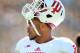 Oct 12, 2013; East Lansing, MI, USA; Indiana Hoosiers wide receiver Cody Latimer (3) warms up prior to a game between the Michigan State Spartans and the Indiana Hoosiers at Spartan Stadium. Mandatory Credit: Mike Carter-USA TODAY Sports