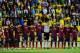 VILLARREAL, SPAIN - APRIL 27: FC Barcelona players observe a minute's of silence in memory his former head coach Tito Vilanova during the La Liga match between Villarreal CF and FC Barcelona at El Madrigal on April 27, 2014 in Villarreal, Spain. (Photo by David Ramos/Getty Images)