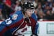 DENVER, CO - APRIL 26: Nathan MacKinnon #29 of the Colorado Avalanche looks on during a break in the action as he went on to score the game winning goal against the Minnesota Wild Game Five of the First Round of the 2014 NHL Stanley Cup Playoffs at Pepsi Center on April 26, 2014 in Denver, Colorado. The Avalanche defeated the Wild 4-3 in overtime to take a 3-2 game lead in the series. (Photo by Doug Pensinger/Getty Images)