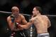 Frankie Edgar, right, in action against BJ Penn during their UFC fight at the TD Garden on Saturday, August 28, 2010 in Boston, MA. Edgar retained his UFC lightweight title via unanimous decision. (AP Photo/Gregory Payan)