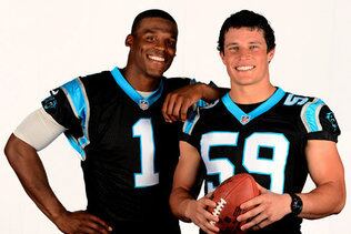 Newton, Kuechly Best on the Field, in Sales