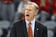 Central Missouri head coach Kim Anderson, left, argues a call with the referee during the second half of an NCAA college basketball exhibition game against Missouri, Friday, Nov. 1, 2013, in Columbia, Mo. Missouri won 92-79. (AP Photo/L.G. Patterson)