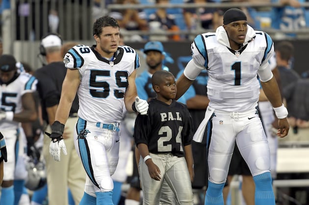 Newton, Kuechly Best on the Field, in Sales