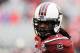 ORLANDO, FL - JANUARY 01: Jadeveon Clowney #7 of the South Carolina Gamecocks works out on the field before the start of their game against the Wisconsin Badgers at the Capital One Bowl on January 1, 2014 in Orlando, Florida. (Photo by Scott Halleran/Getty Images)