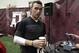 Texas A&M quarterback Johnny Manziel leaves the McFerrin Athletic Center after pro day for NFL football representatives in College Station, Texas, Thursday, March 27, 2014. (AP Photo/Patric Schneider)