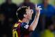 VILLARREAL, SPAIN - APRIL 27: Lionel Messi of FC Barcelona celebrates after scoring his team's third goal during the La Liga match between Villarreal CF and FC Barcelona at El Madrigal on April 27, 2014 in Villarreal, Spain. (Photo by David Ramos/Getty Images)