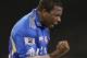 Mumbai Indians' Kieron Pollard celebrates after dismissing Kolkata Knight Riders' Manoj Tiwary during an Indian Premier League (IPL) cricket match in Kolkata, India, Saturday, May 12, 2012. (AP Photo/Bikas Das)