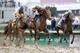 May 4, 2013; Louisville, KY, USA; Joel Rosario aboard Orb (16) defeats Calvin Borel aboard Revolutionary (3) and Robby Albarado aboard Golden Soul (4) to win the 2013 Kentucky Derby at Churchill Downs. Mandatory Credit: Mark Zerof-USA TODAY Sports