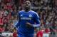 Chelsea's Demba Ba celebrates scoring against Liverpool during their English Premier League soccer match at Anfield Stadium, Liverpool, England, Sunday April 27, 2014. (AP Photo/Jon Super)