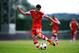 GIRONA, SPAIN - JULY 17: Adam Lallana of Southampton kicks the ball during a friendly match between Southampton FC and UE Llagostera at the Josep Pla i Arbones Stadium on July 17, 2013 in Girona, Spain. (Photo by David Ramos/Getty Images)