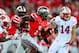 Sep 28, 2013; Columbus, OH, USA; Ohio State Buckeyes running back Dontre Wilson (1) returns a kick off return during the fourth quarter against the Wisconsin Badgers at Ohio Stadium. Ohio State Buckeyes defeated Wisconsin Badgers 31-24. Mandatory Credit: Andrew Weber-USA TODAY Sports