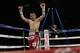 Marcos Rene Maidana celebrates his win over Adrien Broner in an WBA welterweight title bout, Saturday, Dec. 14, 2013, in San Antonio. (AP Photo/Eric Gay)