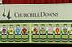 The full field of 20 horses for the 140th running of the Kentucky Derby is displayed on a board following the post position draw at Churchill Downs in Louisville, Ky., Wednesday, April 30, 2014. (AP Photo/Garry Jones)