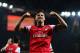 LONDON, ENGLAND - APRIL 28: Olivier Giroud of Arsenal celebrates as he scores their third goal during the Barclays Premier League match between Arsenal and Newcastle United at Emirates Stadium on April 28, 2014 in London, England. (Photo by Jamie McDonald/Getty Images)