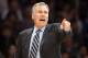 FILE - In this Feb. 28, 2014, file photo, Los Angeles Lakers head coach Mike D'Antoni gestures during the second half of an NBA basketball game against the Sacramento Kings in Los Angeles. Lakers spokesman John Black confirmed D'Antoni's resignation Wednesday, April 30. (AP Photo/Mark J. Terrill, File)