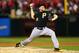ST LOUIS, MO - OCTOBER 09: Mark Melancon #35 of the Pittsburgh Pirates pitches in the eighth inning against the St. Louis Cardinals during Game Five of the National League Division Series at Busch Stadium on October 9, 2013 in St Louis, Missouri. (Photo by Elsa/Getty Images)