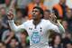 Tottenham Hotspur's Paulinho celebrates his goal against Fulham during their English Premier League soccer match at White Hart Lane, London, Saturday, April 19, 2014. (AP Photo/Sang Tan)