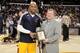 CLEVELAND, OH - APRIL 16: Jarrett Jack #1 of the Cleveland Cavaliers receives the Austin Carr Good Guy Award prior to the game against the Brooklyn Nets at The Quicken Loans Arena on April 16, 2014 in Cleveland, Ohio. NOTE TO USER: User expressly acknowledges and agrees that, by downloading and/or using this Photograph, user is consenting to the terms and conditions of the Getty Images License Agreement. Mandatory Copyright Notice: Copyright 2014 NBAE (Photo by David Liam Kyle/NBAE via Getty Images)