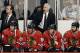 Chicago Blackhawks head coach Joel Quenneville yells his team during the third period in Game 6 of a first-round NHL hockey playoff series against the St. Louis Blues in Chicago, Sunday, April 27, 2014. The Blackhawks won 5-1. (AP Photo/Nam Y. Huh)
