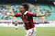 AC Milan forward Filippo Inzaghi celebrates after scoring during a Serie A soccer match between AC Milan and Novara, at the San Siro stadium in Milan, Italy, Sunday, May 13, 2012. (AP Photo/Luca Bruno)