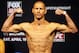 Apr 18, 2014; Orlando, FL, USA; Donald Cerrone poses on the scale during a weigh-in for his lightweight fight against Edson Barboza for UFC on FOX 11 at Amway Center. Mandatory Credit: David Manning-USA TODAY Sports