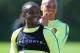 MANCHESTER, ENGLAND - MAY 03: Anderson looks on with Wes Brown during a training session ahead of their UEFA Champions League semi final second leg match against Schalke 04 at the Carrington Training Ground on May 3, 2011 in Manchester, England. (Photo by Michael Regan/Getty Images)