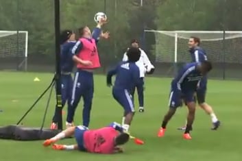 Chelsea Stars Attempt to Play Basketball in Training