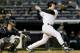 NEW YORK, NY - APRIL 29: Mark Teixeira #25 of the New York Yankees hits a solo home run in the second inning as Mike Zunino #3 of the Seattle Mariners defends on April 29, 2014 at Yankee Stadium in the Bronx borough of New York City. (Photo by Elsa/Getty Images)