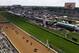 LOUISVILLE, KY - MAY 02: Horses parade prior to the 3rd race ahead of the 140th Kentucky Oaks at Churchill Downs on May 2, 2014 in Louisville, Kentucky. (Photo by Jamie Squire/Getty Images)