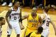 May 1, 2014; Atlanta, GA, USA; Indiana Pacers forward David West (21) reacts after making a basket against the Atlanta Hawks in the second half of game six of the first round of the 2014 NBA Playoffs at Philips Arena. The Indiana Pacers defeated the Atlanta Hawks 95-88. Mandatory Credit: Jason Getz-USA TODAY Sports