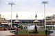 LOUISVILLE, KY - MAY 01: California Chrome walks off the track with trainer Art Sherman in front of the twin spires during early morning workouts at Churchill Downs on May 1, 2014 in Louisville, Kentucky. (Photo by Jamie Squire/Getty Images)