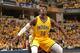 INDIANAPOLIS - APRIL 19: Ian Mahinmi #28 of the Indiana Pacers looks for a rebound against the Atlanta Hawks in the East Conference Quarter Finals at Bankers Life Fieldhouse on April 19, 2014 in Indianapolis, Indiana. NOTE TO USER: User expressly acknowledges and agrees that, by downloading and or using this Photograph, user is consenting to the terms and condition of the Getty Images License Agreement. Mandatory Copyright Notice: 2014 NBAE (Photo by Ron Hoskins/NBAE via Getty Images)