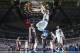 DALLAS, TX - MAY 2: Shawn Marion #0 of the Dallas Mavericks dunks against Boris Diaw #33 of the San Antonio Spurs during Game Six of the Western Conference Quarterfinals during the 2014 NBA Playoffs on May 2, 2014 at the American Airlines Center in Dallas, Texas. NOTE TO USER: User expressly acknowledges and agrees that, by downloading and/or using this Photograph, user is consenting to the terms and conditions of the Getty Images License Agreement. Mandatory Copyright Notice: Copyright 2014 NBAE (Photo by Glenn James/NBAE via Getty Images)