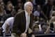 San Antonio Spurs coach Gregg Popovich during the second half of Game 5 of the opening-round NBA basketball playoff series against the Dallas Mavericks, Wednesday, April 30, 2014, in San Antonio. San Antonio won 109-103. (AP Photo/Eric Gay)