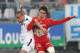 Bordeaux's Brazilian forward Wendel, left, challenges for the ball with Le Mans' defender Sebastien Corchia during their French League One soccer match, Wednesday, April 14, 2010 in Le Mans, western France. (AP Photo/David Vincent)
