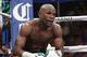 Floyd Mayweather Jr. sits in his corner during his WBC-WBA welterweight title boxing fight against Marcos Maidana Saturday, May 3, 2014, in Las Vegas. (AP Photo/Eric Jamison)