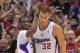 Los Angeles Clippers guard Chris Paul, left, pats forward Blake Griffin on the head during the second half in Game 7 of an opening-round NBA basketball playoff series against the Golden State Warriors, Saturday, May 3, 2014, in Los Angeles. The Clippers won 126-121. (AP Photo/Mark J. Terrill)