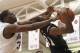 Fordham's Ryan Rhoomes, left, fouls Butler's Kameron Woods the second half of an NCAA college basketball game, Saturday, Feb. 16, 2013 in New York. Butler won 68-63. (AP Photo/Mary Altaffer)