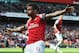 LONDON, ENGLAND - MAY 04: Olivier Giroud of Arsenal after scoring during the Barclays Premier League match between Arsenal and West Bromwich Albion at the Emirates Stadium on May 4, 2014 in London, England. (Photo by Shaun Botterill/Getty Images)