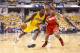 INDIANAPOLIS, IN - MAY 05: Lance Stephenson #1 of the Indiana Pacers dribbles the ball while defended by Bradley Beal #3 of the Washington Wizards in Game 1 of the Eastern Conference Semifinals during the 2014 NBA Playoffs at Bankers Life Fieldhouse on May 5, 2014 in Indianapolis, Indiana. NOTE TO USER: User expressly acknowledges and agrees that, by downloading and or using this photograph, User is consenting to the terms and conditions of the Getty Images License Agreement. (Photo by Andy Lyons/Getty Images)