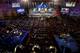 Sports anchors, fans and journalists fill the floor at the fourth through seventh rounds of the NFL Draft Saturday, April 27, 2013 at Radio City Music Hall in New York. (AP Photo/Craig Ruttle)