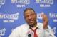 OAKLAND, CA - APRIL 24: Head Coach Doc Rivers of the Los Angeles Clippers during a press conference after their game against the Golden State Warriors in Game Three of the Western Conference Quarterfinals during the 2014 NBA Playoffs at Oracle Arena on April 24, 2014 in Oakland, California. NOTE TO USER: User expressly acknowledges and agrees that, by downloading and/or using this Photograph, user is consenting to the terms and conditions of Getty Images License Agreement. Mandatory Copyright Notice: Copyright 2014 NBAE (Photo by Rocky Widner/NBAE via Getty Images)