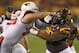 Arizona State defensive tackle Will Sutton (90) battles with Oregon State center Isaac Seumalo (56) during the first half of an NCAA college football game on Saturday, Nov. 16, 2013, in Tempe, Ariz. (AP Photo/Rick Scuteri)
