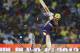 Kolkata Knight Riders captain Gautam Gambhir is bowled out by Chennai Super Kings' bowler Ben Hilfenhaus, not seen, during their Indian Premier League (IPL) final cricket match in Chennai, India, Sunday, May 27, 2012. (AP Photo/Aijaz Rahi)