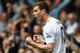 LIVERPOOL, ENGLAND - MAY 03: Edin Dzeko of Manchester City celebrates scoring his team's second goal during the Barclays Premier League match between Everton and Manchester City at Goodison Park on May 3, 2014 in Liverpool, England. (Photo by Laurence Griffiths/Getty Images)