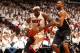LeBron James and the Heat picked a good time to notch their first win against Brooklyn this season.