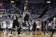 Miami Heat's Chris Bosh, left, and Brooklyn Nets' Kevin Garnett (2) jump up at tip-off in the first half of Game 1 in an Eastern Conference semifinal basketball game, Tuesday, May 6, 2014, in Miami. (AP Photo/Lynne Sladky)