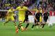 Dortmund's Marco Reus scores his side's equalizing goal by penalty during a German Bundesliga soccer match between Bayer 04 Leverkusen and Borussia Dortmund in Leverkusen, Germany, Saturday, April 26, 2014. (AP Photo/Michael Probst)