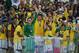 RIO DE JANEIRO, BRAZIL - JUNE 30: Fred of Brazil lifts the trophy alongside team mates during the FIFA Confederations Cup Brazil 2013 Final match between Brazil and Spain at Maracana on June 30, 2013 in Rio de Janeiro, Brazil. (Photo by Michael Regan/Getty Images)
