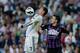 MADRID, SPAIN - MAY 04: Cristiano Ronaldo of Real Madrid CF wins the header afterAntonio Rukavina of Real Valladolid CF during the La Liga match between Real Madrid CF and Real Valladolid CF at Estadio Santiago Bernabeu on May 4, 2013 in Madrid, Spain. (Photo by Gonzalo Arroyo Moreno/Getty Images)